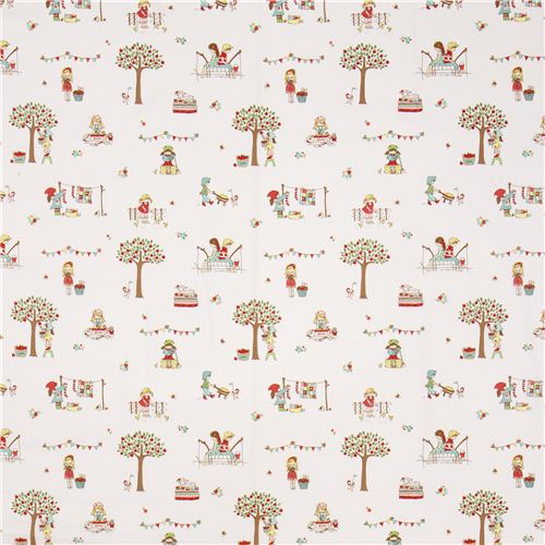 white children fabric 'The Simple Life' apple Riley Blake Fabric by ...