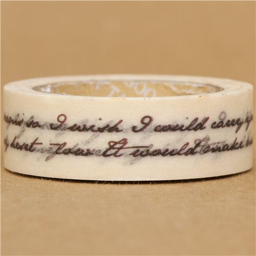 white cursive writing Washi Tape deco tape modeS4u
