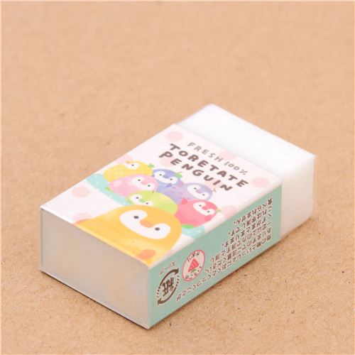 white cute colorful penguin scented eraser by Kamio from Japan modeS4u