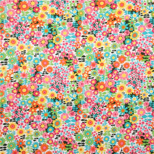 white cute flower fabric by Michael Miller USA 2