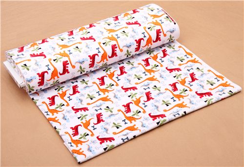 white dinosaur minky fabric fleece plush Dino Bone 3