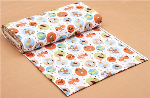 white dog animal flannel fabric Dog Gone Cute USA 3