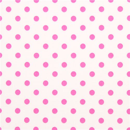 white dot fabric with neon rosa dots de Michael Miller 2
