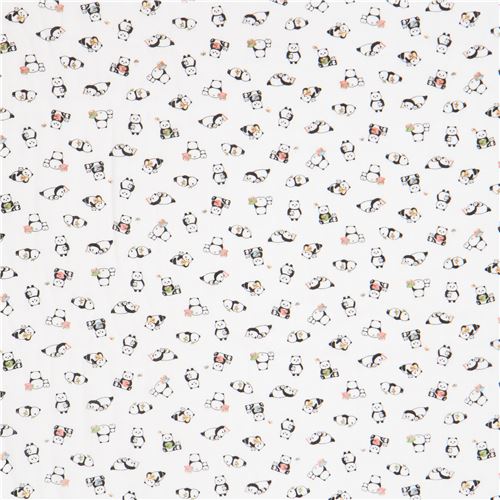 white double gauze fabric panda animal from Japan 2