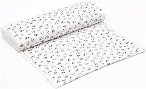 white double gauze fabric panda animal from Japan 3