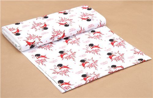 Fat Quarter (50 x 54 cm) - white fabric Kick Heart Disease Quilting Treasures  3