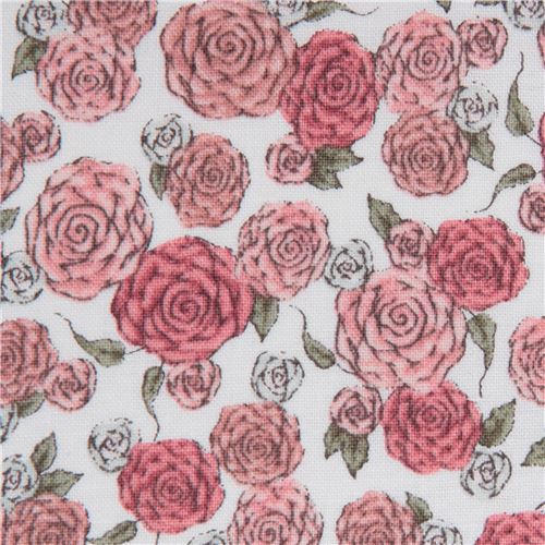 Weier Stoff mit Blumen von Quilting Treasures Stoff