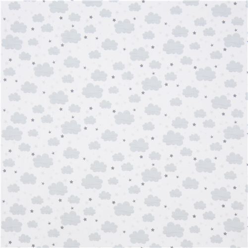 white fabric with clouds by Timeless Treasures - modeS4u