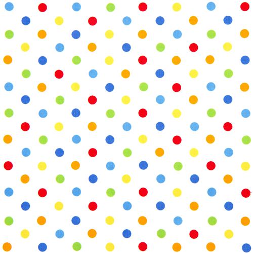 wei�er Stoff mit bunten Polka Dot Punkten von Robert Kaufman 2