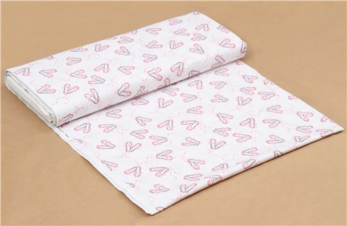 white fabric with pink ballet ballerina shoe by Timeless Treasures 3