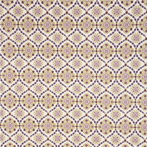wei�er Blumenmuster Oxford Stoff von Kokka 2