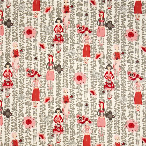 wei�er Blumen & Mode Frauen Stoff von Alexander Henry 2