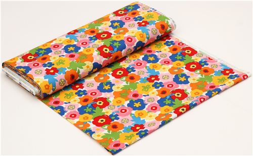 white flower fabric de Robert Kaufman from the USA 3