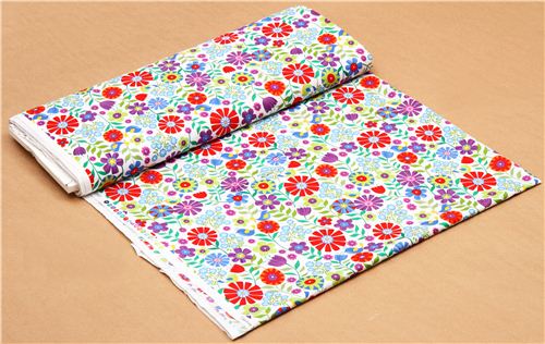 white flower fabric by Timeless Treasures USA 5