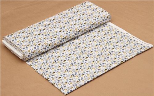 white flowers and birds fabric by Michael Miller 3