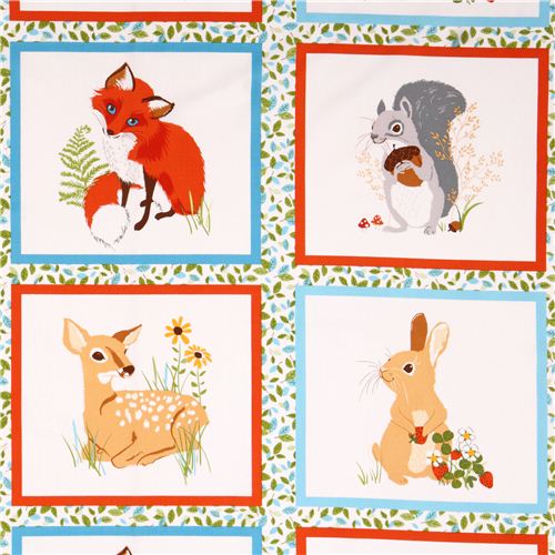 tela-blanca-panel-animal-bosque-forest-fellows-de-robert-kaufman-ee-uu-modess4u