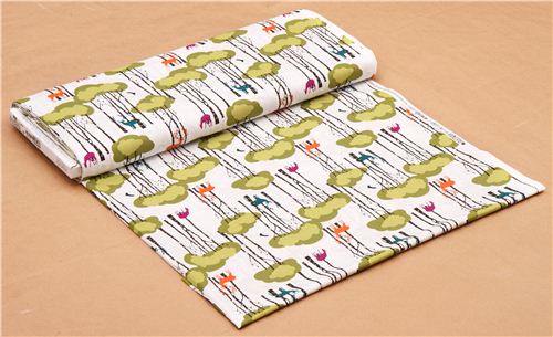 white forest stag Michael Miller fabric Open Season Rustique 4