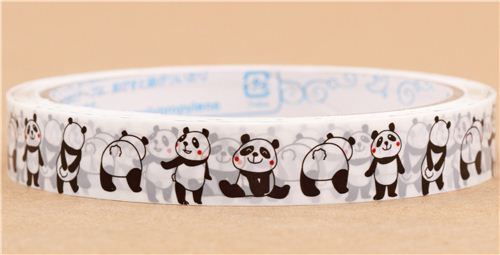 white funny panda bear deco tape sticky tape from Japan by Prime ...