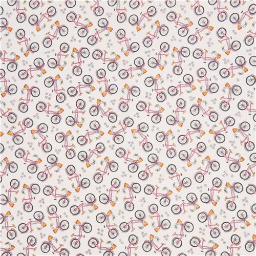 white girls bike fabric by Timeless Treasures 2