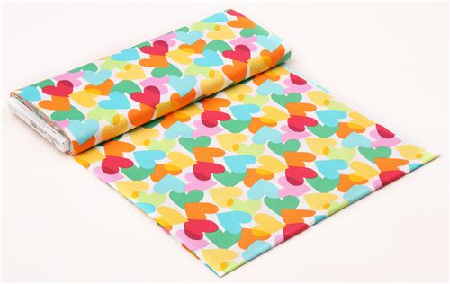 white heart fabric 'Big Heart' by Michael Miller USA 4