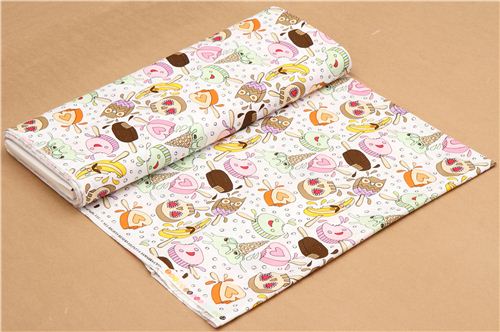 wei�er Eis Stoff Timeless Treasures Ice Cream Crime Scene 3