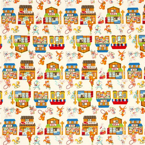 white kawaii animal fabric shopping by Cosmo from Japan 2