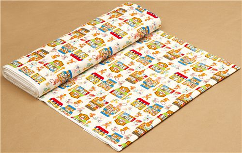 white kawaii animal fabric shopping by Cosmo from Japan 3