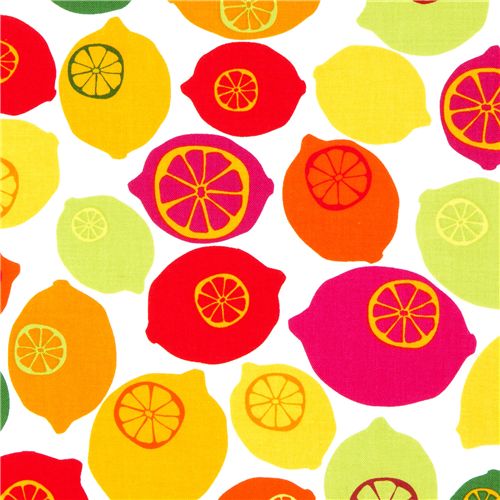 white lemon fruit fabric by Robert Kaufman Fabric by Robert Kaufman ...