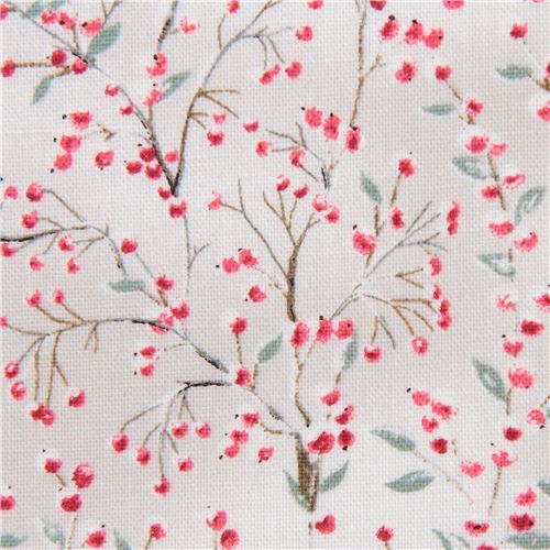 white light grey fabric with mini flower Quilting Treasures Fabric by