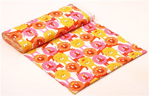 white lion king animal fabric by Alexander Henry USA 4