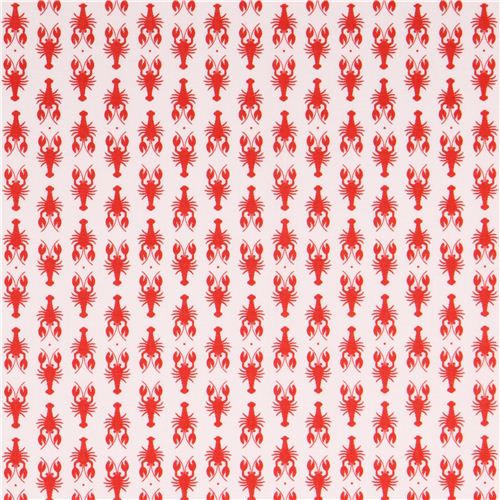 white lobster animal fabric Riley Blake Fly Aweigh 3