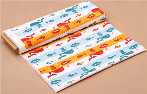 white maritime birch sea animal organic fabric Marine Life 3