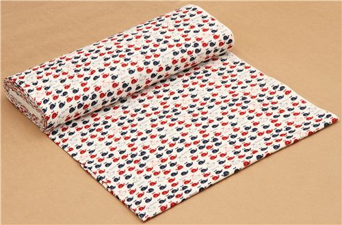 wei�er maritimer Wal Double Gauze Stoff von Cosmo 3