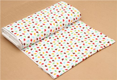 white mini elephant animal flannel fabric Timeless Treasures 3