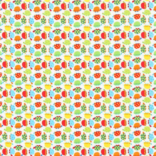white mini turtle animal flannel fabric Timeless Treasures 2