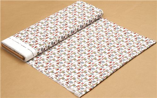 wei�er monaluna Bio-Stoff mit Fuchs im H�hnerstall 3