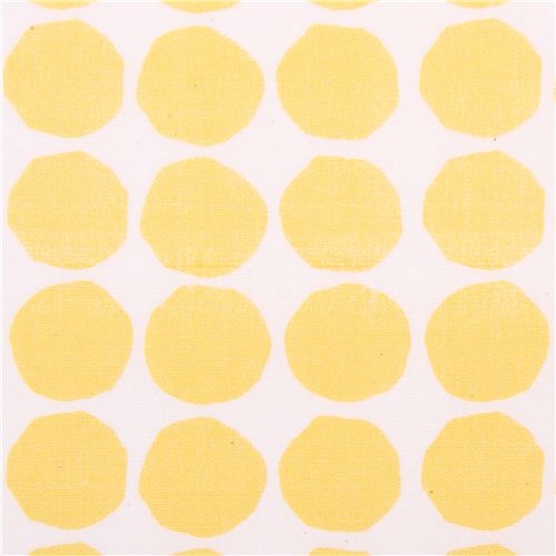white monaluna yellow dots organic fabric dot 1