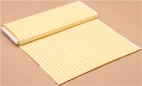 white monaluna yellow dots organic fabric dot 3