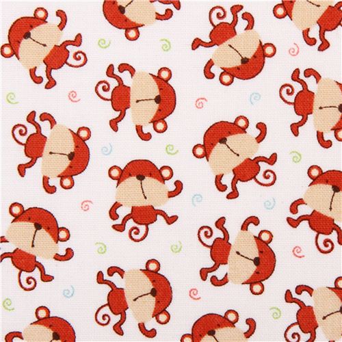 white monkey zoo animal fabric Peek-a-Zoo Timeless Treasures Fabric by ...