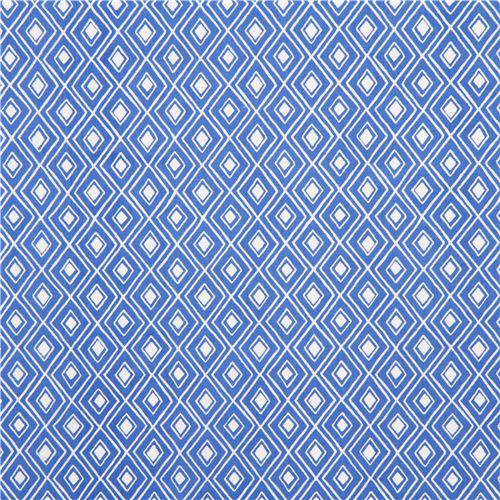 wei�er Bio-Stoff mit blauen Rauten von monaluna USA 2