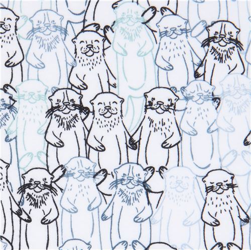 white otter knit fabric Fabric