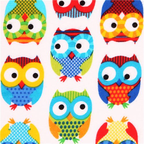 white owl flannel fabric by Timeless Treasures Fabric by Timeless