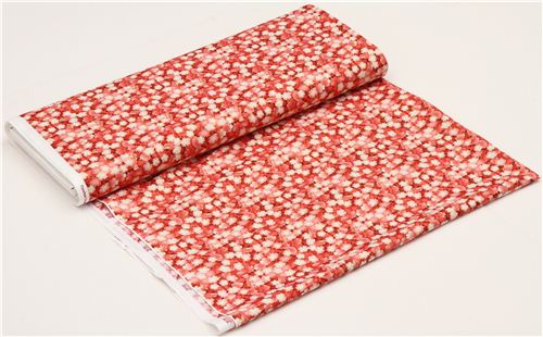 white-pink cherry blossom fabric by Timeless Treasures gold 3