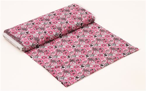 white pink flower fabric Marseille Blank Quilting USA 3