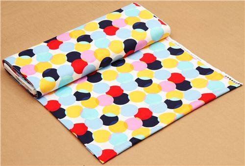 white polka big dot fabric by Michael Miller 3