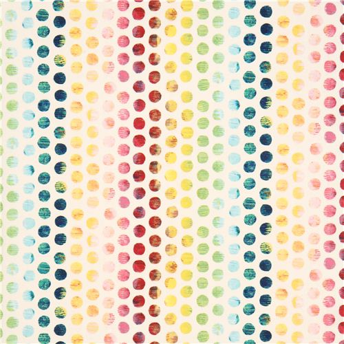 multiples 6 what's of color fabric polka by Michael gradient white dot off