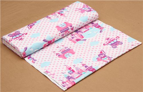 white princess fabric unicorn castle Michael Miller 3