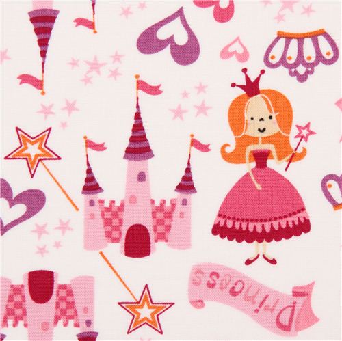 white princess fairy tale fabric USA Little Princess Toss 1