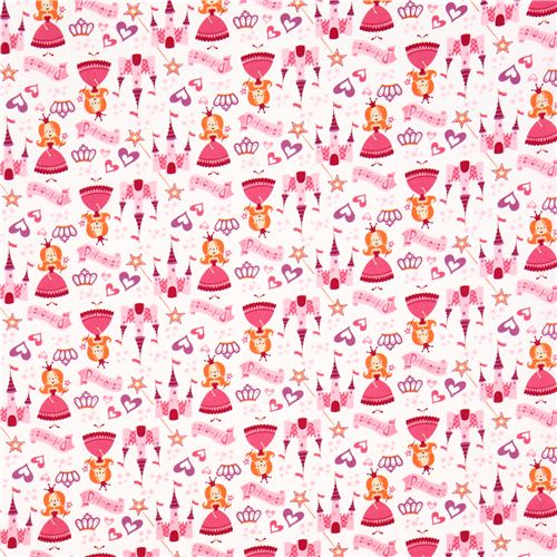 white princess fairy tale fabric USA Little Princess Toss 2