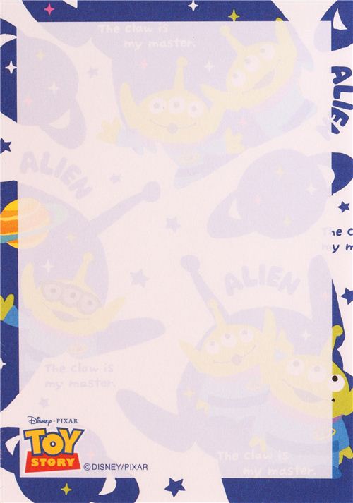 whitepurple Toy Story Alien mini Memo Pad from Japan Memo Pads